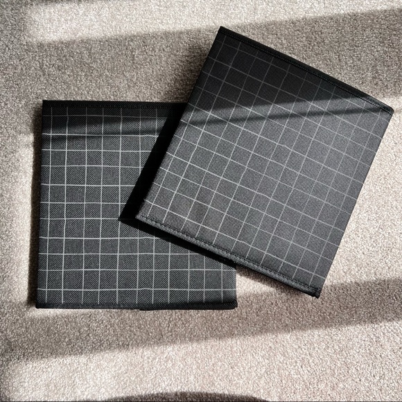 2 Matching Fabric Cube Storage Bins - Picture 2 of 8